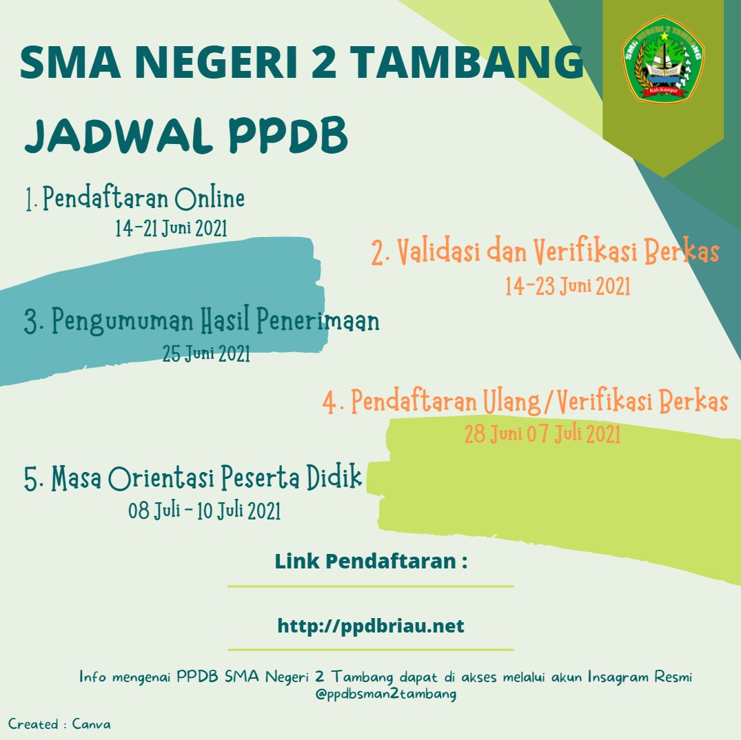 Jadwal PPDB Online TP. 2021/2022