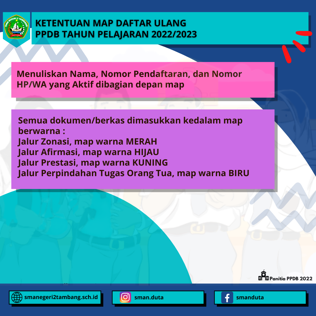 Ketentuan Map Daftar Ulang PPDB TP. 2022/2023